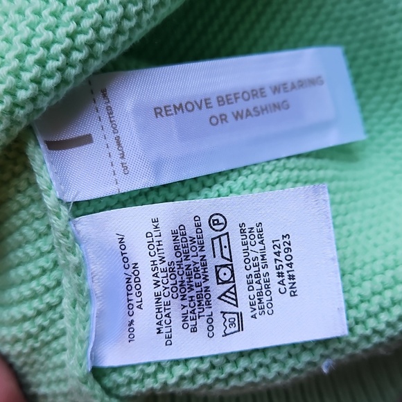 LOFT Lime Green Sherbert Button Down Vest Tank S - Picture 5 of 6